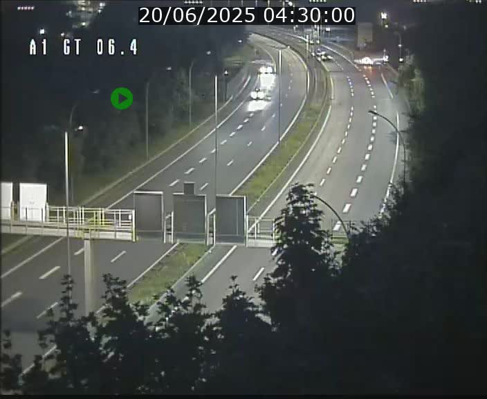 Traffic live webcam Luxembourg Hamm - A1 direction Sandweiler - BK 6.4