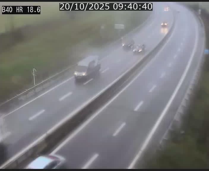 Webcam sur la route de liaison entre Micheville et Esch-Belval à la frontière entre le Luxembourg et la France. Vue orientée vers la Lorraine.