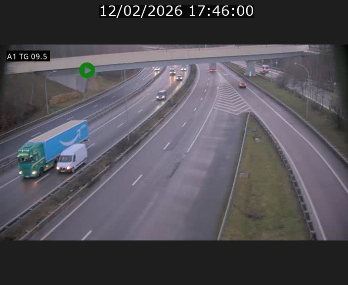 Traffic live webcam Luxembourg Jonction Grünewald - A1 direction Luxembourg-ville - BK 9.5