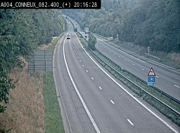 Webcam à hauteur de Conneux sur l'E411 en direction du sud de la Belgique