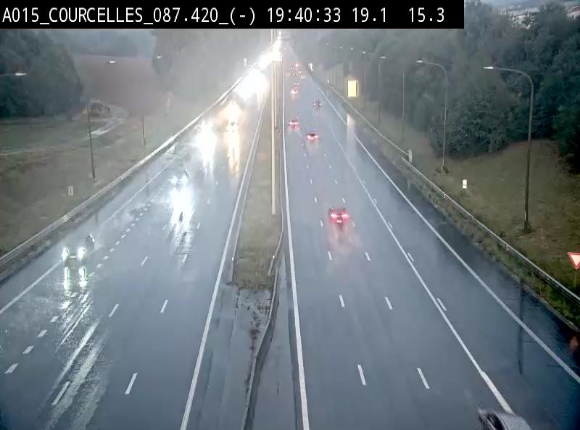 Webcam autoroute Belgique - Viesville - E42 direction Mons - BK 84.35