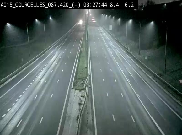 Webcam autoroute Belgique - Viesville - E42 direction Mons - BK 84.35