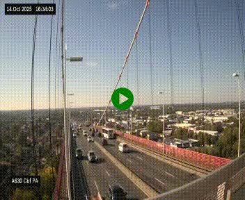Webcam autoroute sur le périphérique de Bordeaux (A630) au nord de la ville. Caméra située sur le Pont d'Aquitaine.