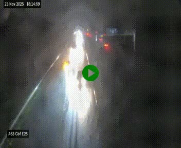 Webcam autoroute A63 en périphérie de Bordeaux au sud-est de la ville, en provenance du bassin d'Arcachon. Vue orientée vers Bordeaux