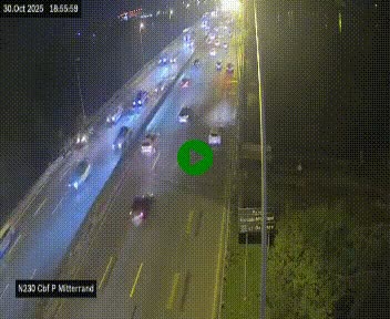 Webcam sur le périphérique de Bordeaux à l'est de la ville. Caméra située sur le Pont Mitterand sur la N230