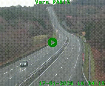 Caméra routière sur l'autoroute A20 à Bessines-sur-Gartempe. Vue orientée vers Paris