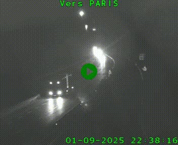 Caméra routière sur l'autoroute A20 à Bessines-sur-Gartempe. Vue orientée vers Paris