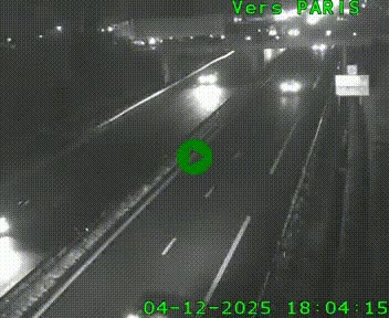 Caméra routière sur l'autoroute A20 au nord de Limoges, à la jonction avec la N520. Vue orientée vers Paris