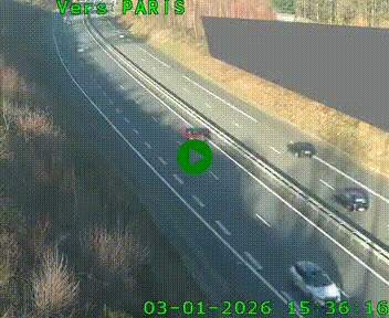 Caméra routière sur l'autoroute A20 à Saint-Pardoux-l'Ortigier, à la jonction avec l'A89. Vue orientée vers Paris