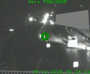 Caméra routière sur l'autoroute A20 à Noailles, en périphérie de Brive-la-Gaillarde. Vue orientée vers Toulouse