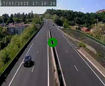 Caméra autoroute A75 à hauteur de Coudes, en direction de Clermont-Ferrand