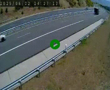 Caméra autoroute A75 à hauteur de la sortie 42 (Rodez, Laissac, Aire de l'Auvergne) située sur la commune d'Auberoques, près de Sévérac-le-Château