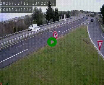 Caméra routière France - N109, Courpouiran - La plaine, en direction de Clermont l'Hérault, à la sortie de Montpellier