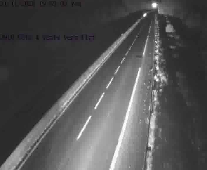 Webcam sur la D910 située dans la Côte des 4 vents. Vue orientée vers le haut de la côte, vers Faulquemont