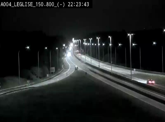 Webcam E411 dans la Côte de Léglise. Vue orientée vers Bruxelles