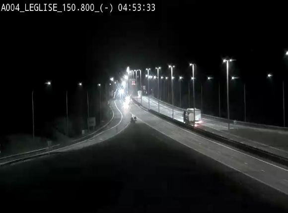 Webcam E411 dans la Côte de Léglise. Vue orientée vers Bruxelles
