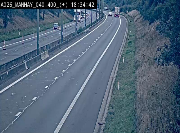 Webcam autoroute A26/E25 à hauteur de Manhay, avant la jonction avec la N651 en direction de Luxembourg - BK 40.4
