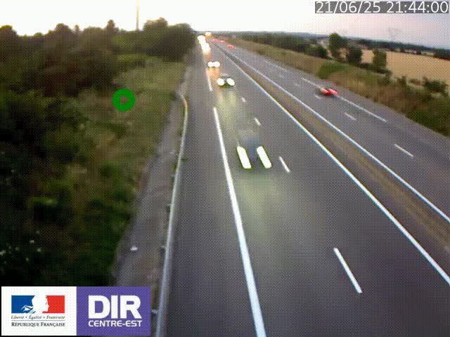 Webcam sur le contournement de Valence, sur la Nationale 7, à la jonction avec la N532, caméra orientée vers Grenoble