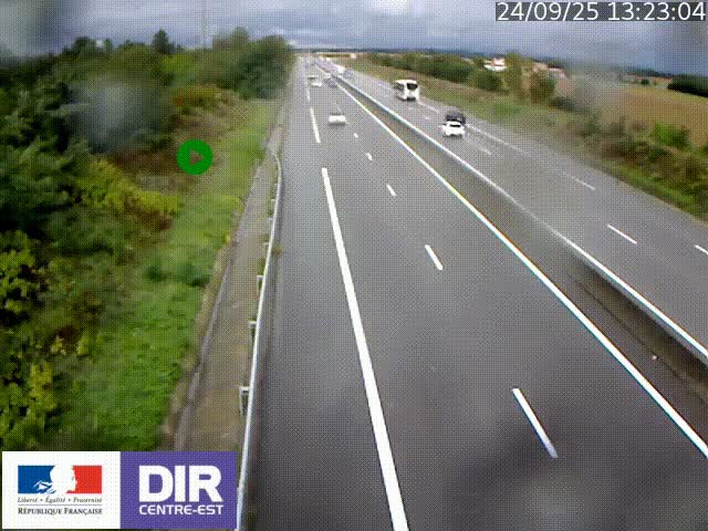 Webcam sur le contournement de Valence, sur la Nationale 7, à la jonction avec la N532, caméra orientée vers Grenoble