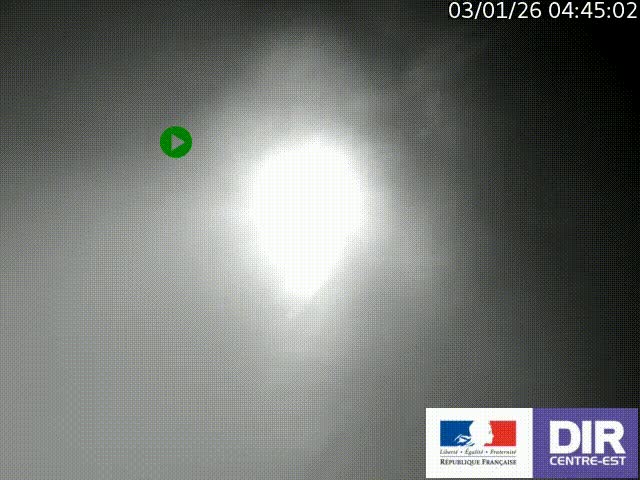 Webcam sur le col Pin Bouchain, vue orientée vers Roanne, en provenance de Lyon sur la nationale 7 (N7)