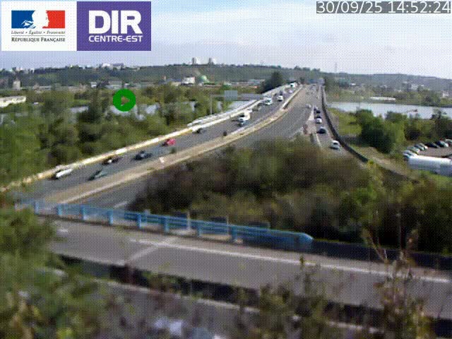 Webcam autoroute sur A450 à Pierre-Bénite en direction de Lyon et de l'autoroute A7