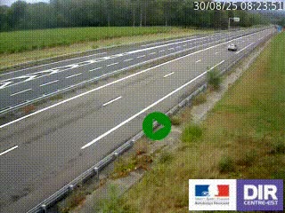 Webcam autoroute sur l'A77 à hauteur de Pouilly-sur-Loire en direction de Nevers