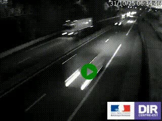 Caméra autoroutière sur l'A47 à hauteur de Givors, a proximité de Lyon. La webcam est orientée vers Lyon