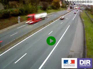 Caméra autoroutière sur l'A47 à hauteur de Givors, a proximité de Lyon. La webcam est orientée vers Lyon