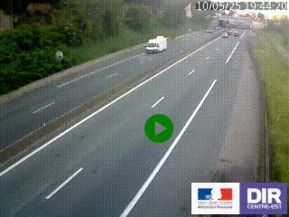 Caméra autoroutière sur l'A47 à hauteur de Givors, a proximité de Lyon. La webcam est orientée vers Lyon