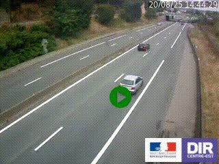 Caméra autoroutière sur l'A47 à hauteur de Givors, a proximité de Lyon. La webcam est orientée vers Lyon