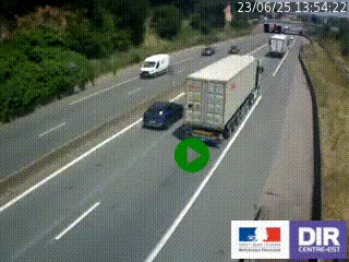 Caméra autoroutière sur l'A47 à hauteur de Givors, a proximité de Lyon. La webcam est orientée vers Lyon
