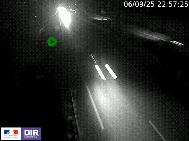 Webcam à Bron sur l'A43 à la jonction avec le boulevard périphérique de Lyon (D383). Vue orientée vers Lyon