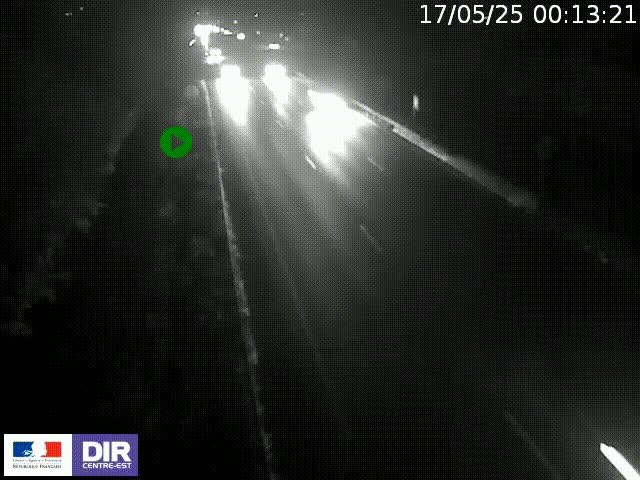 Webcam à Bron sur l'A43 à la jonction avec le boulevard périphérique de Lyon (D383). Vue orientée vers Lyon