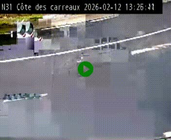 Webcam en haut de la Côte des Carreaux sur la N31 à Avesnes-en-Bray. Vue orientée vers Rouen