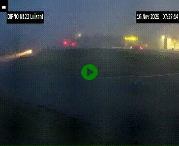 Webcam en périphérie de Chartres sur la N123, à hauteur de Luisant. Vue orientée vers Chartres