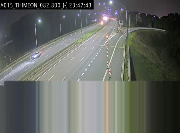 Caméra trafic Belgique - Thiméon - E42, jonction avec A54 (E420) direction La Louvière/Charleroi - BK 82.82
