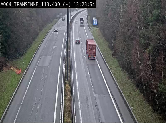 Caméra trafic E411 (A4) - Transinne direction Namur - BK 113.425