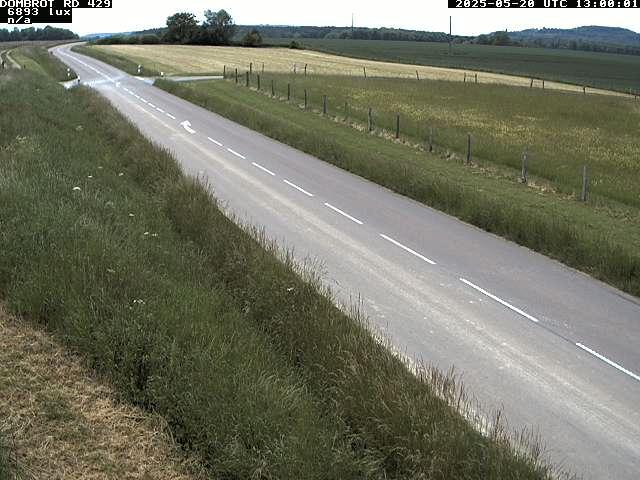 Webcam à Dombrot-le-Sec dans le département des Vosges sur la D429 à 407 mètres d'altitude