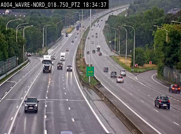 Webcam traffic E411(A4) - BK 18.7 - Bierges (Wavre Nord)