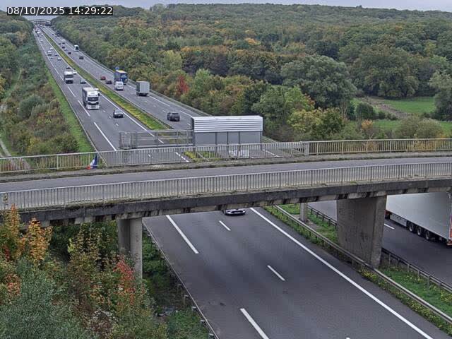 Caméra autoroute France - A31, Zoufftgen direction Luxembourg-ville, à la frontière entre la France et le Luxembourg