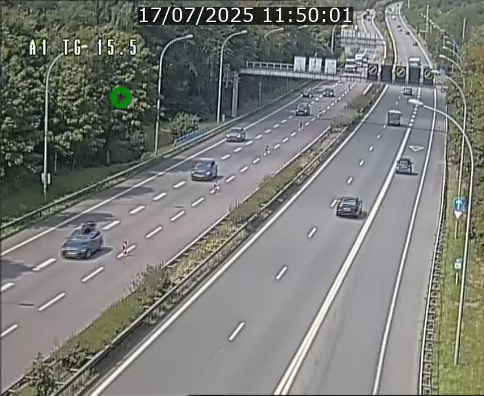 Traffic live webcam Luxembourg Munsbach - A1 direction Luxembourg - BK 15.5
