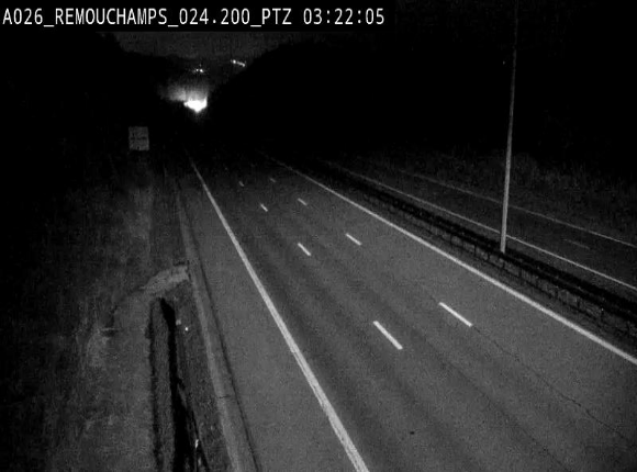 Webcam E25/A26 à Aywalle, à hauteur de Spa. Vue orientée vers Liège