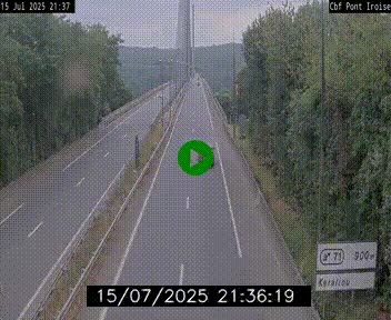 Webcam sur la N165 après le Pont de l'Iroise, à l'entrée de Brest