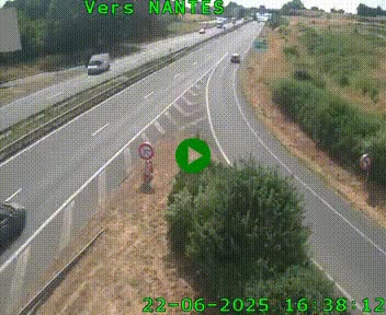 Webcam N147 au nord de Poitiers et à la jonction avec la A10
