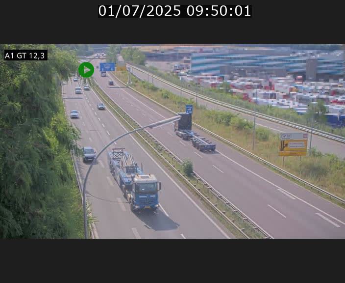 Traffic live webcam Luxembourg Senningerberg - A1 direction Allemagne - BK 12.3