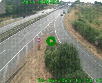 Webcam N147 au nord de Poitiers et à la jonction avec la A10