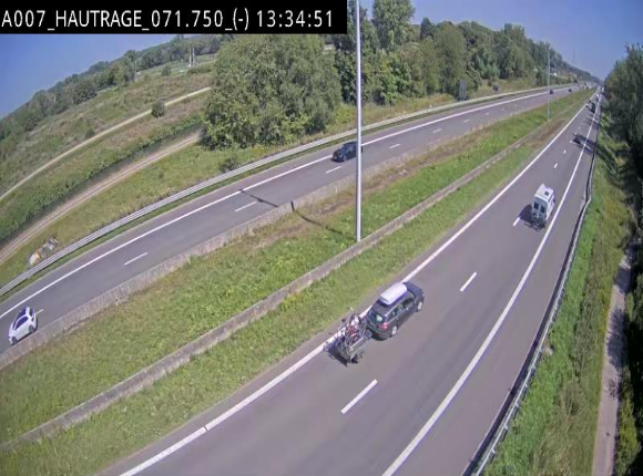 Webcam autoroute Belgique - Hautrage - E19 - BK 71.7