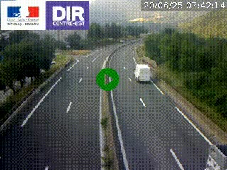 Caméra sur la Nationale 90 (N90) à La Léchère, en direction et à proximité d'Albertville