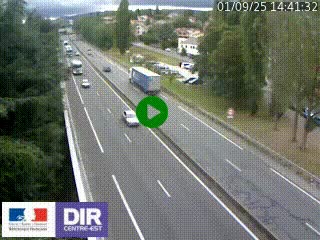 Webcam routière à Le Chambon-Feugerolles sur la RN88 entre Firminy et Saint-Etienne
