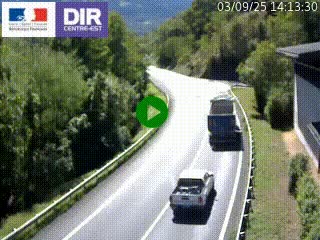 Caméra trafic sur la N90 à Bourg-Saint-Maurice, en provenance d'Aoste et en direction d'Albertville